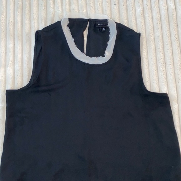 Who What Wear Tank Black And White Raw Edge Classic - Picture 9 of 10